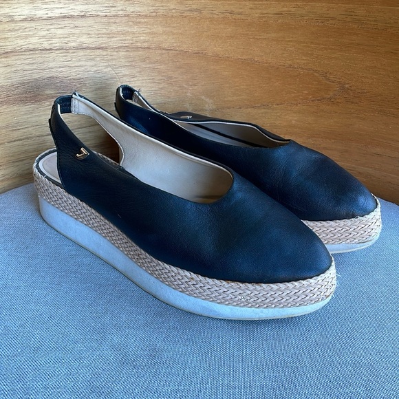 GioseppoAnthropologieBlack Platform Slip-On Piel Leather EU 37